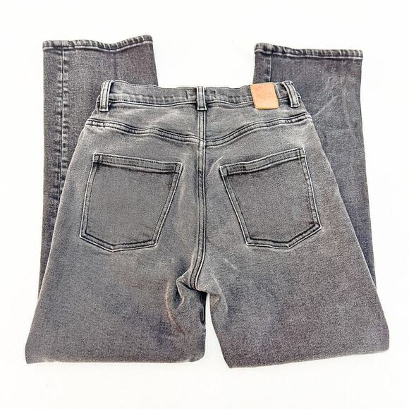 & Other Stories Black Stretch Denim Jeans Button Fly Flared Leg Size 27 - Picture 3 of 9